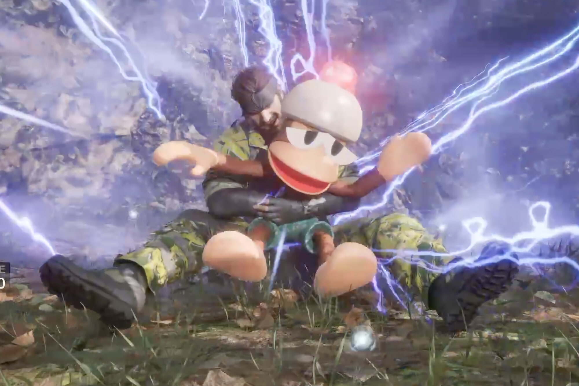 snake grabbing an "ape escape" ape