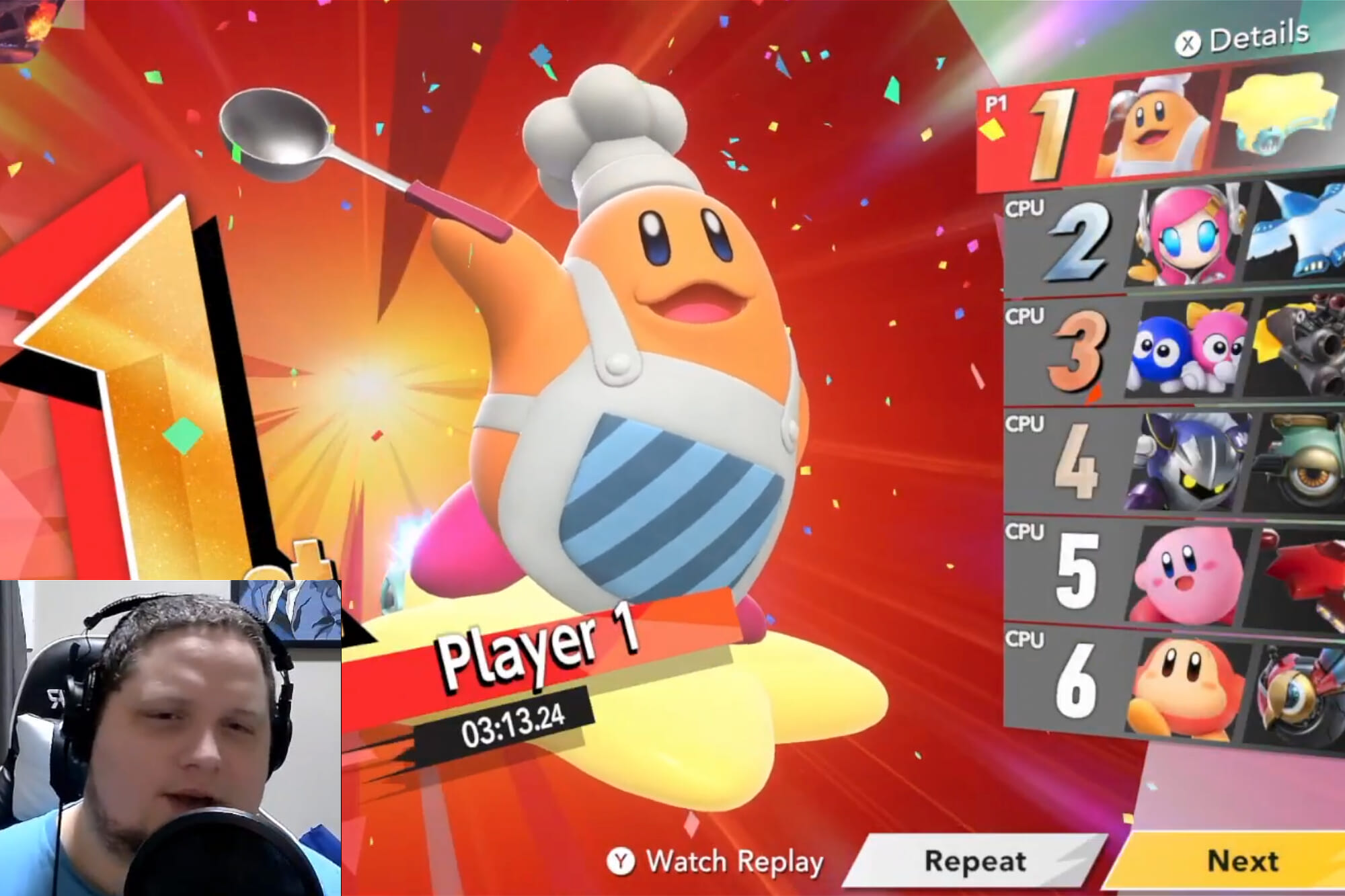 grant playing kirby air riders
